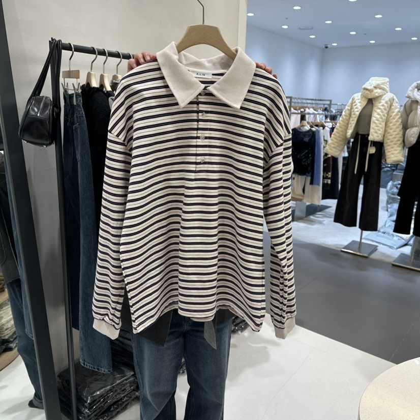 AURA韓國直郵女裝新品休閑人氣職業26春季時尚熱賣長袖T恤Au ra長袖T恤