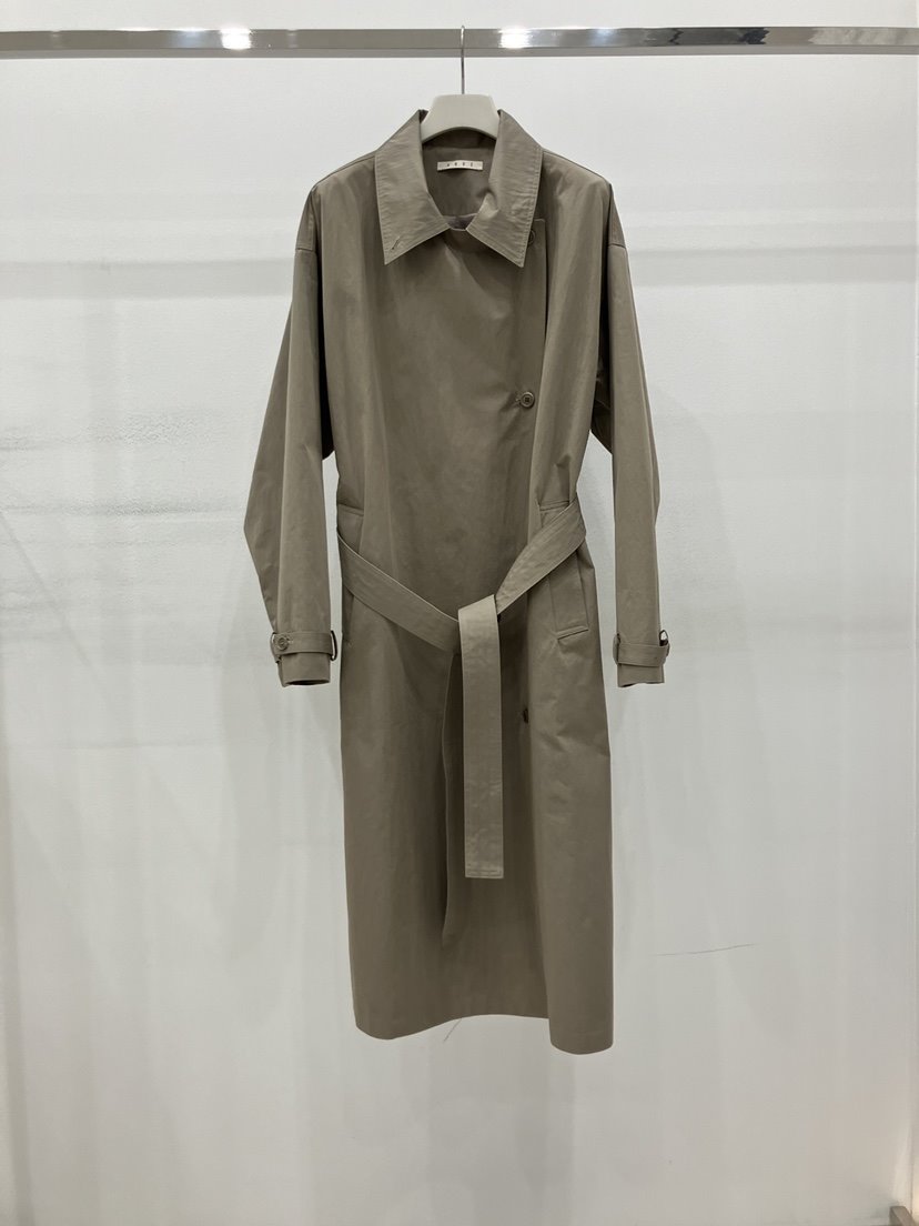 ARVE韓國直郵女士新品時尚熱賣職業推薦人氣長款風衣含腰帶ARVE長款風衣