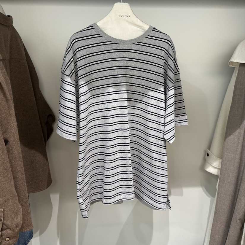 FRENCH DOOR東大門直郵女裝新品推薦休閑熱賣職業T恤條紋FRENCH DOORT恤