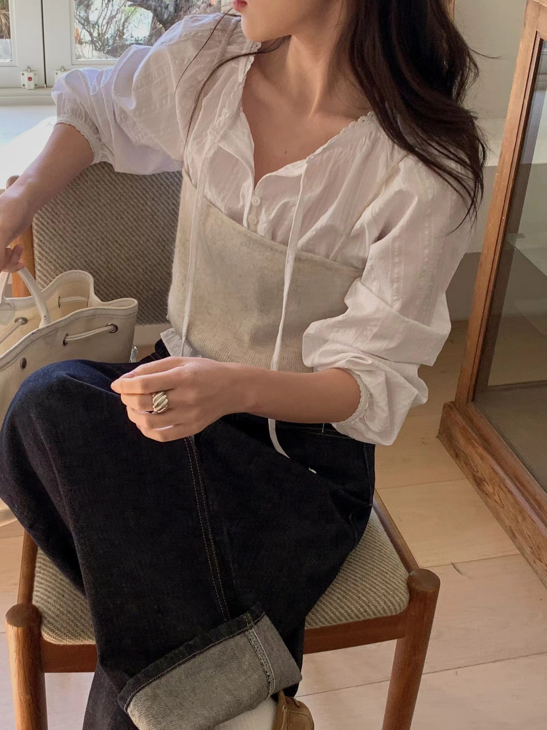 MIELLE-미엘르-OT東大門實拍女裝新款休閑吊帶背心不含內搭MIELLE-미엘르-OT吊帶/背心