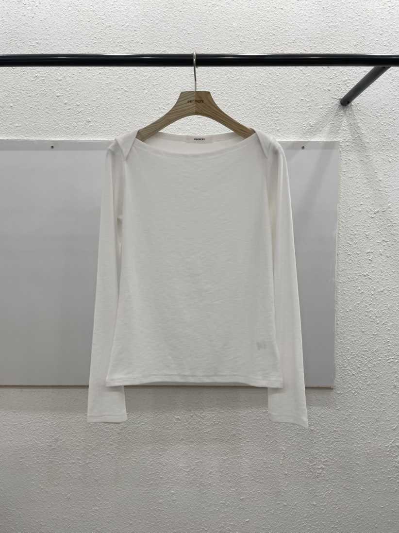 EGGPLANT東大門代購女士新品職業熱賣休閑時尚長袖T恤船領EGGPLANT長袖T恤