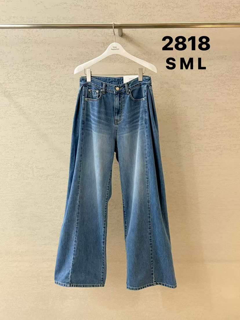 PLAYBUTTON-P韓國直郵女士新品人氣休閑推薦熱賣26春夏牛仔褲PLAYBUTTON牛仔褲