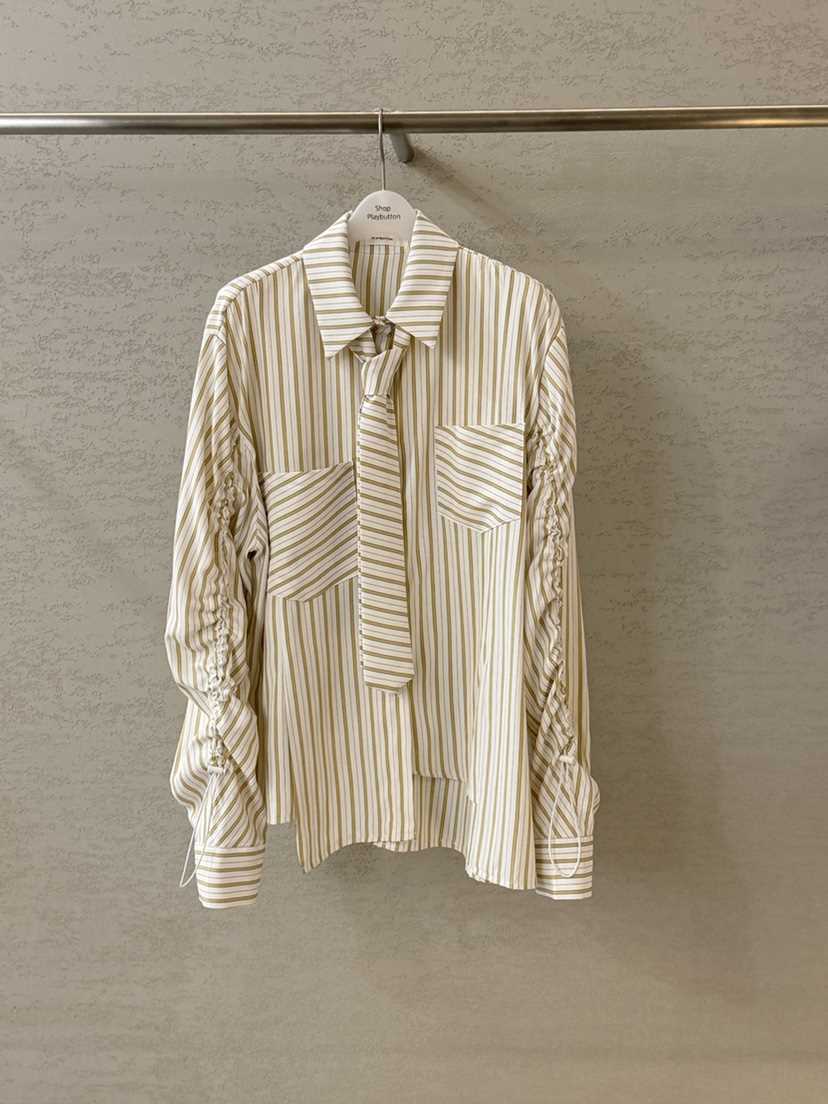 PLAYBUTTON-P東大門實拍女裝新款熱賣職業真品襯衫蕾絲衫PLAYBUTTON襯衫/蕾絲衫