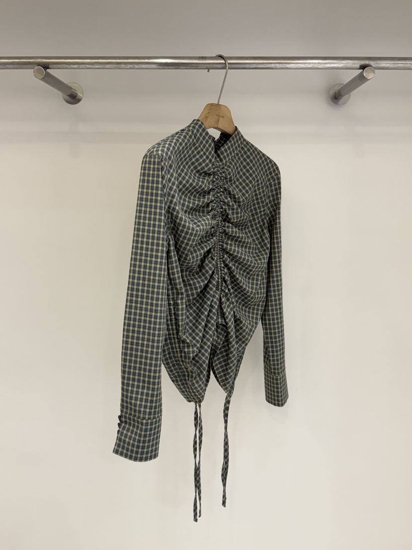 TOOGOOD東大門實拍女士新品人氣職業時尚襯衫蕾絲衫格子褶皺TOOGOOD襯衫/蕾絲衫