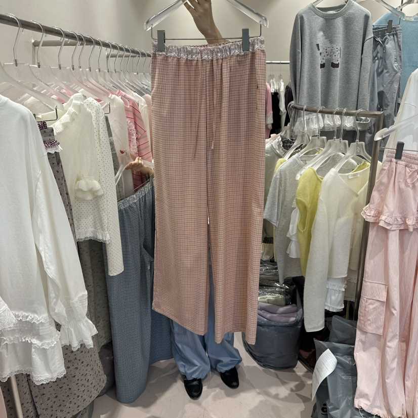 MIMME/LOOKK東大門代購女裝新品26春夏休閑休閑褲格紋豹紋MIMME/LOOKK休閑褲