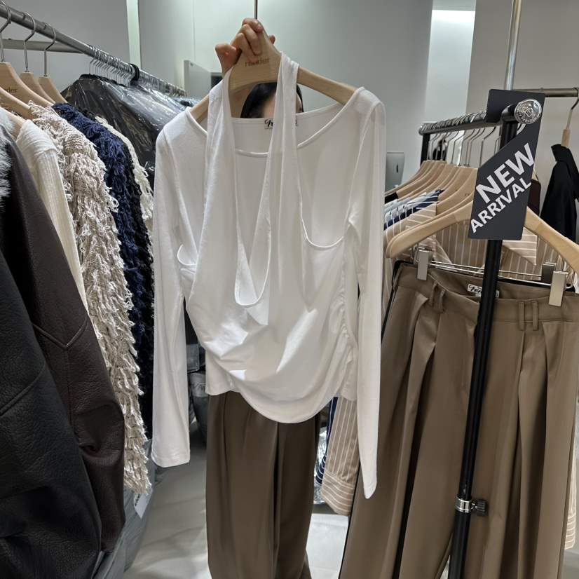 RENDER東大門代購女裝新款熱賣推薦真品26春夏長袖T恤假兩件RENDER長袖T恤