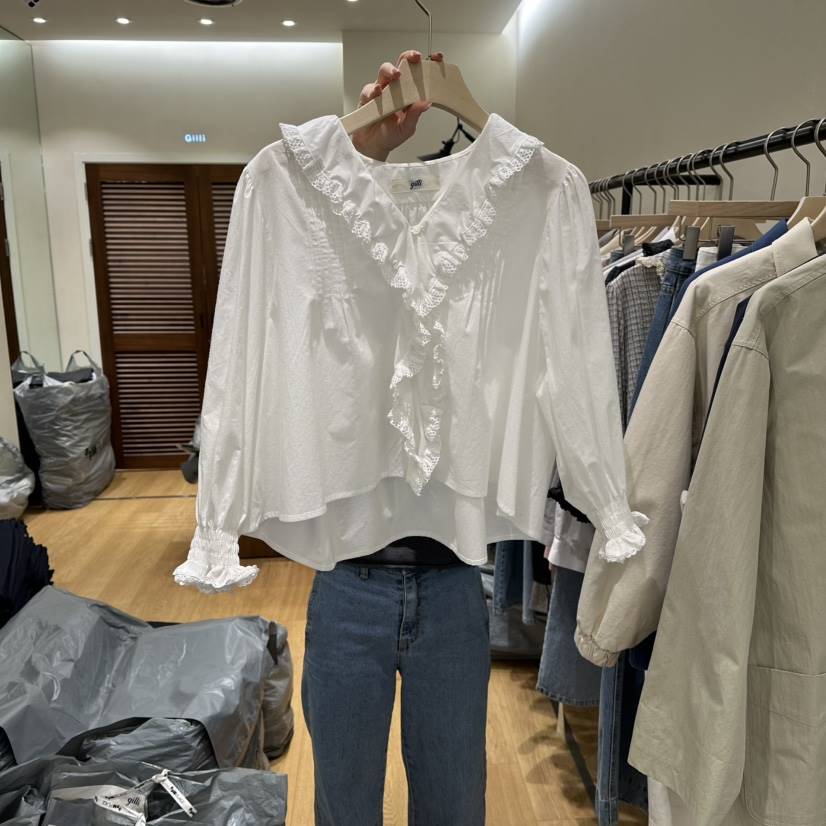 GILLI東大門代購女裝新款職業真品休閑推薦26春夏襯衫蕾絲衫GILLI襯衫/蕾絲衫
