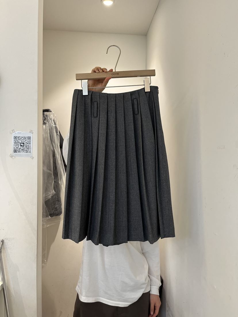 OUVIR韓國代購女士新品推薦熱賣職業人氣半身裙中短裙百褶O.V.R/OUVIR半身裙/中短裙