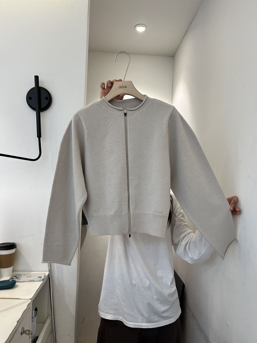 OUVIR東大門實拍女士新款熱賣真品時尚職業針織衫拉鏈開衫O.V.R/OUVIR針織衫