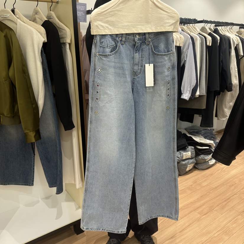 MUYBIEN東大門實拍女裝新品休閑人氣時尚職業26春夏牛仔褲MUYBIEN牛仔褲