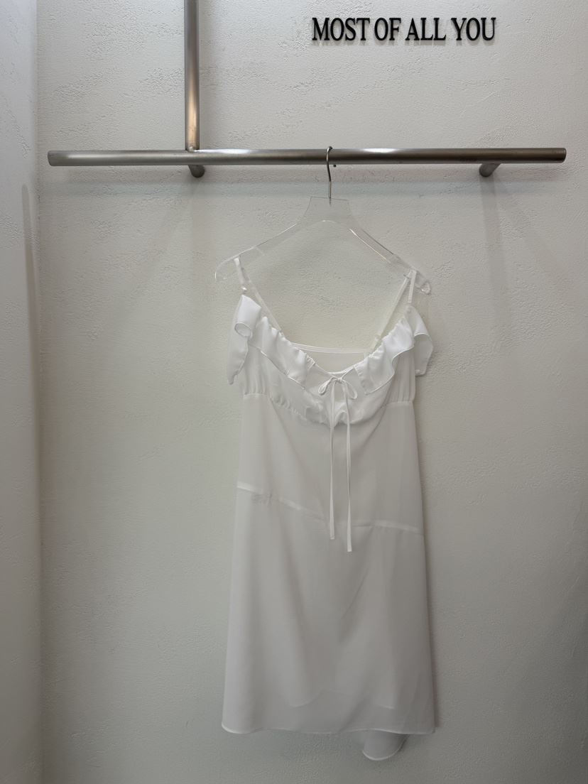 MOST OF ALL U東大門直郵女裝新款職業連衣裙荷葉邊雪紡MOST OF ALL U連衣裙