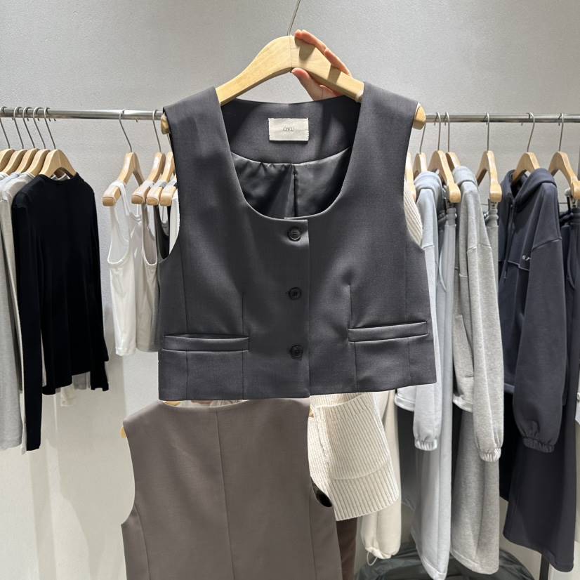 OVU韓國代購女士新款職業真品時尚熱賣休閑26春夏推薦馬甲OVU馬甲