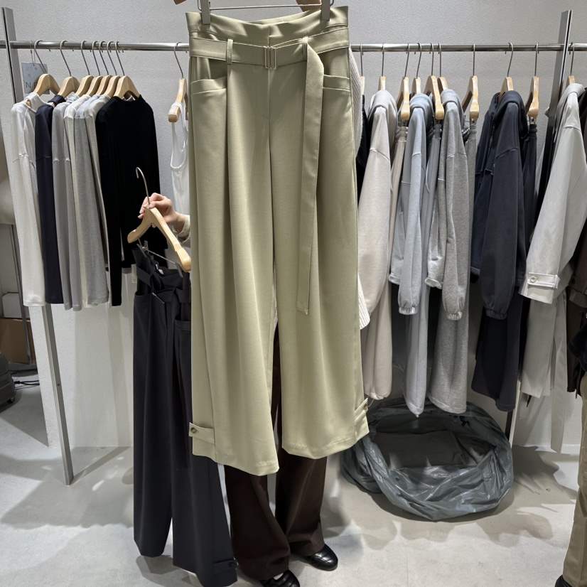 OVU東大門實拍女裝新款推薦職業真品熱賣休閑休閑褲含腰帶OVU休閑褲