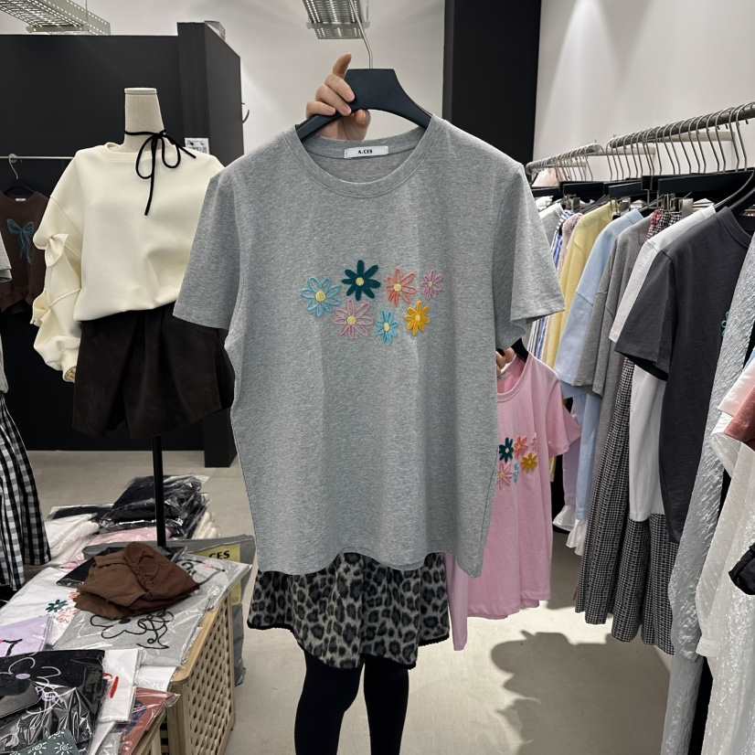 A.CES韓國直郵女裝新品職業休閑推薦26春夏熱賣時尚人氣T恤A.CEST恤