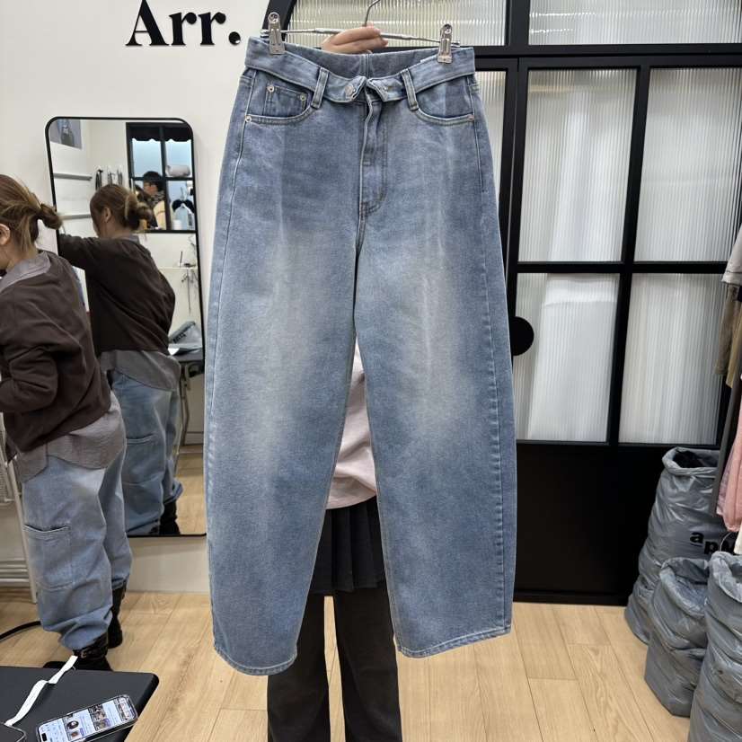 ARR東大門直郵女裝新品推薦休閑時尚熱賣真品職業牛仔褲雙層ARR牛仔褲