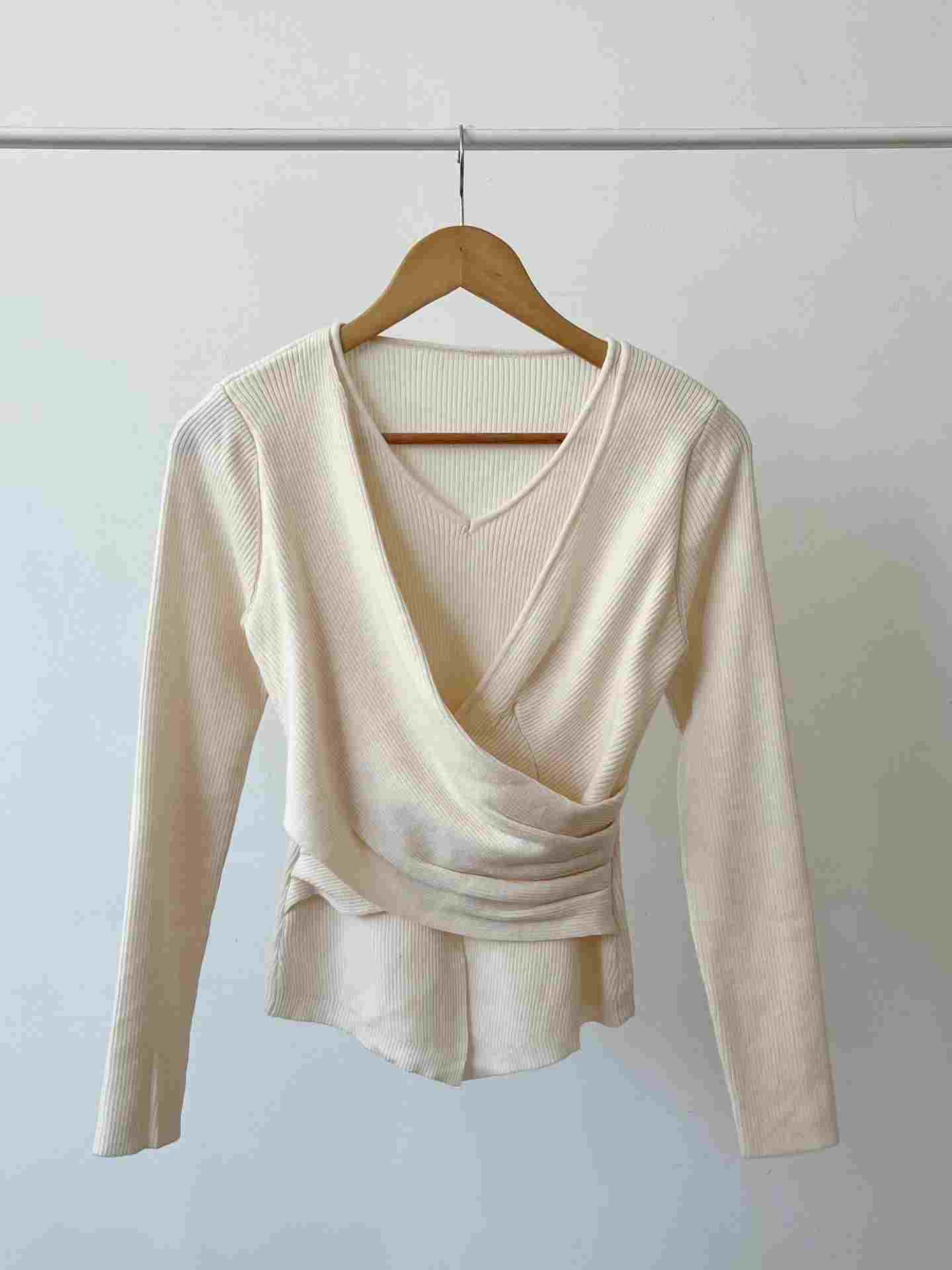 LOOK韓國直郵女裝新款26春夏職業推薦人氣熱賣針織衫褶皺LOOK針織衫