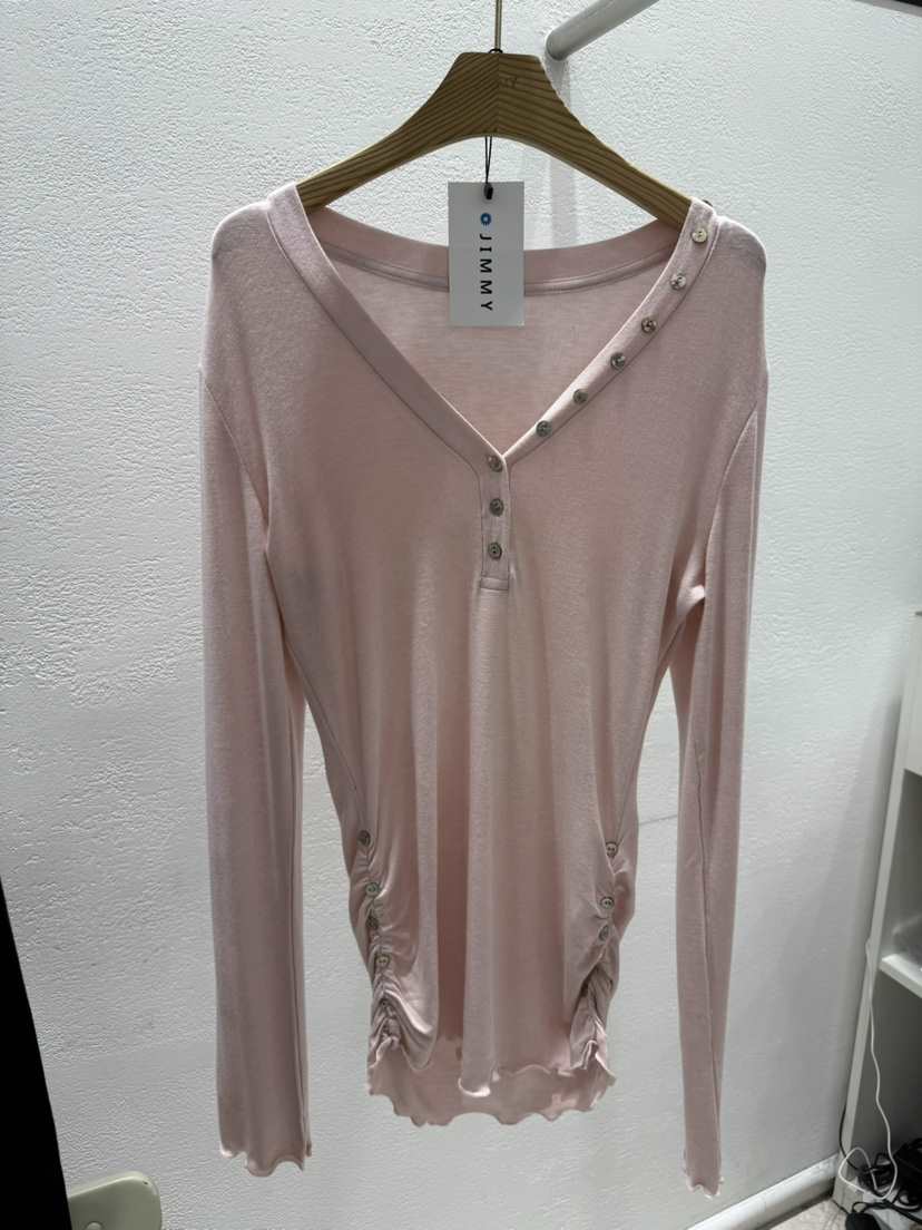 JIMMY東大門實拍女士新品26春夏休閑真品熱賣推薦長袖T恤JIMMY/REMAKE長袖T恤