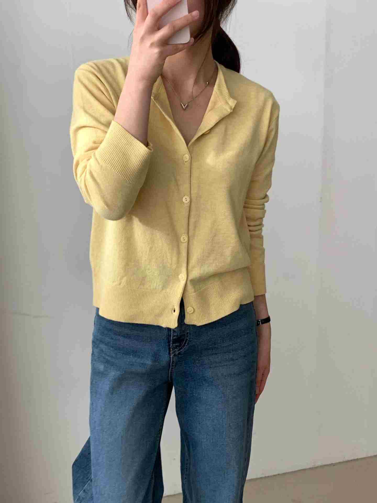 LOOK東大門代購女裝新款熱賣26春夏真品休閑針織衫開襟衫LOOK針織衫