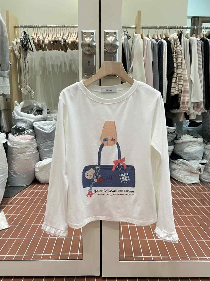 BE&amp;BE韓國直郵女裝新品休閑熱賣推薦真品26春夏長袖T恤BE&be長袖T恤