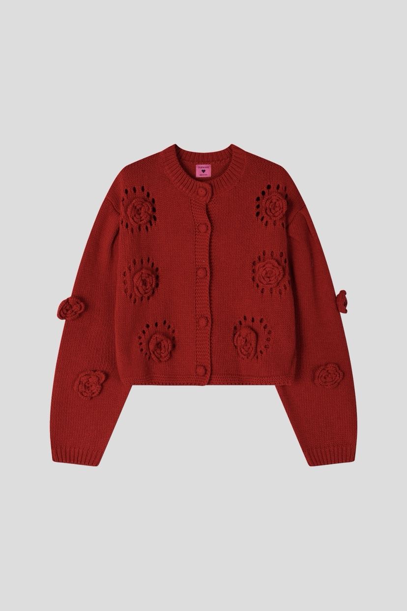 OURWAVE/OUR ROOM東大門實拍女士新品真品針織衫花朵開衫Our Wave/Our Room針織衫