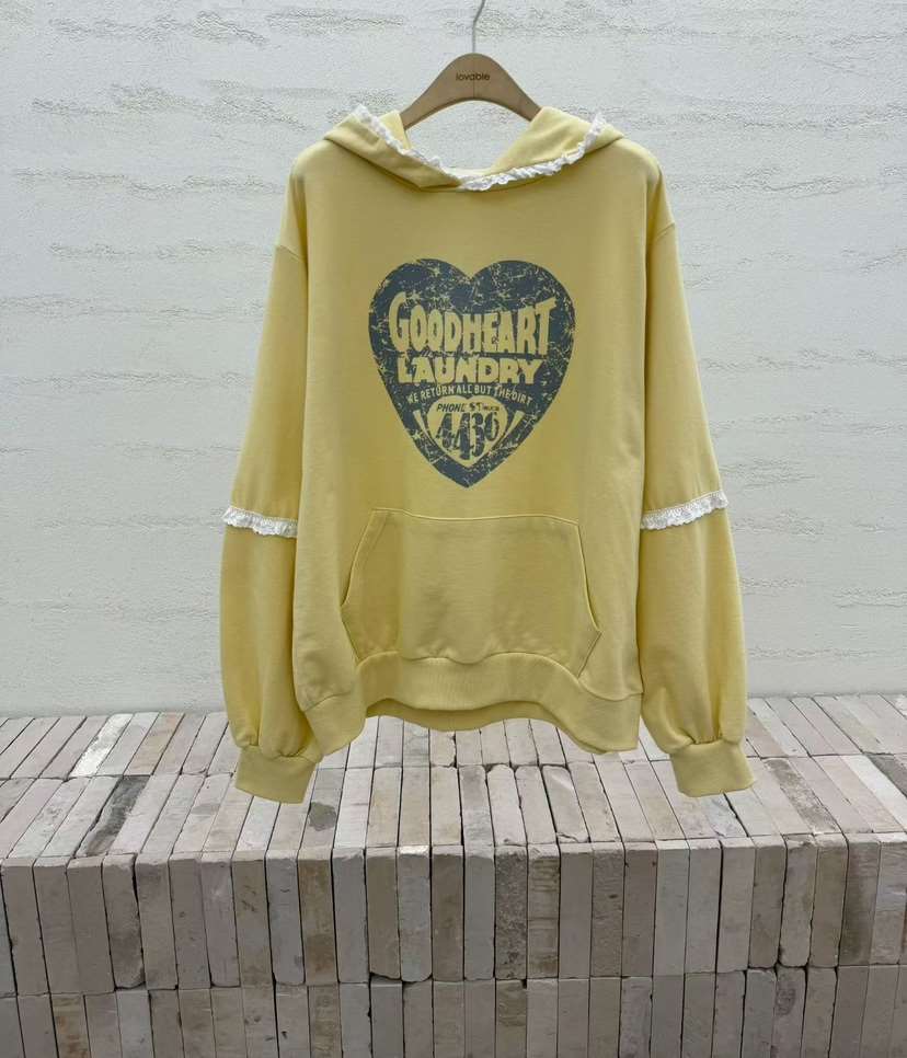 LOVABLE韓國代購女裝新款推薦26春夏時尚真品職業人氣衛衣LOVABLE衛衣