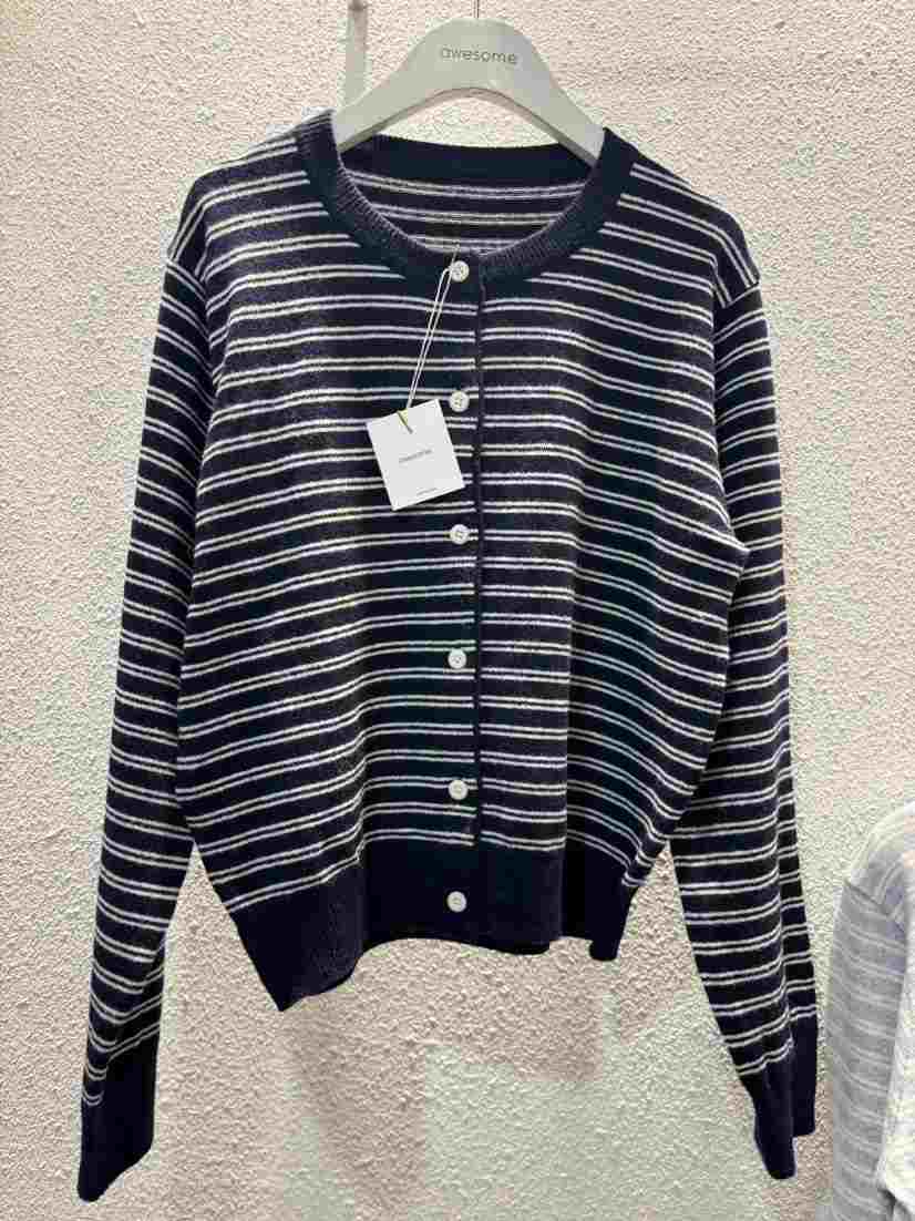 AWESOME-L韓國代購女士新品休閑26春夏針織衫單排扣開衫AWESOME-L針織衫