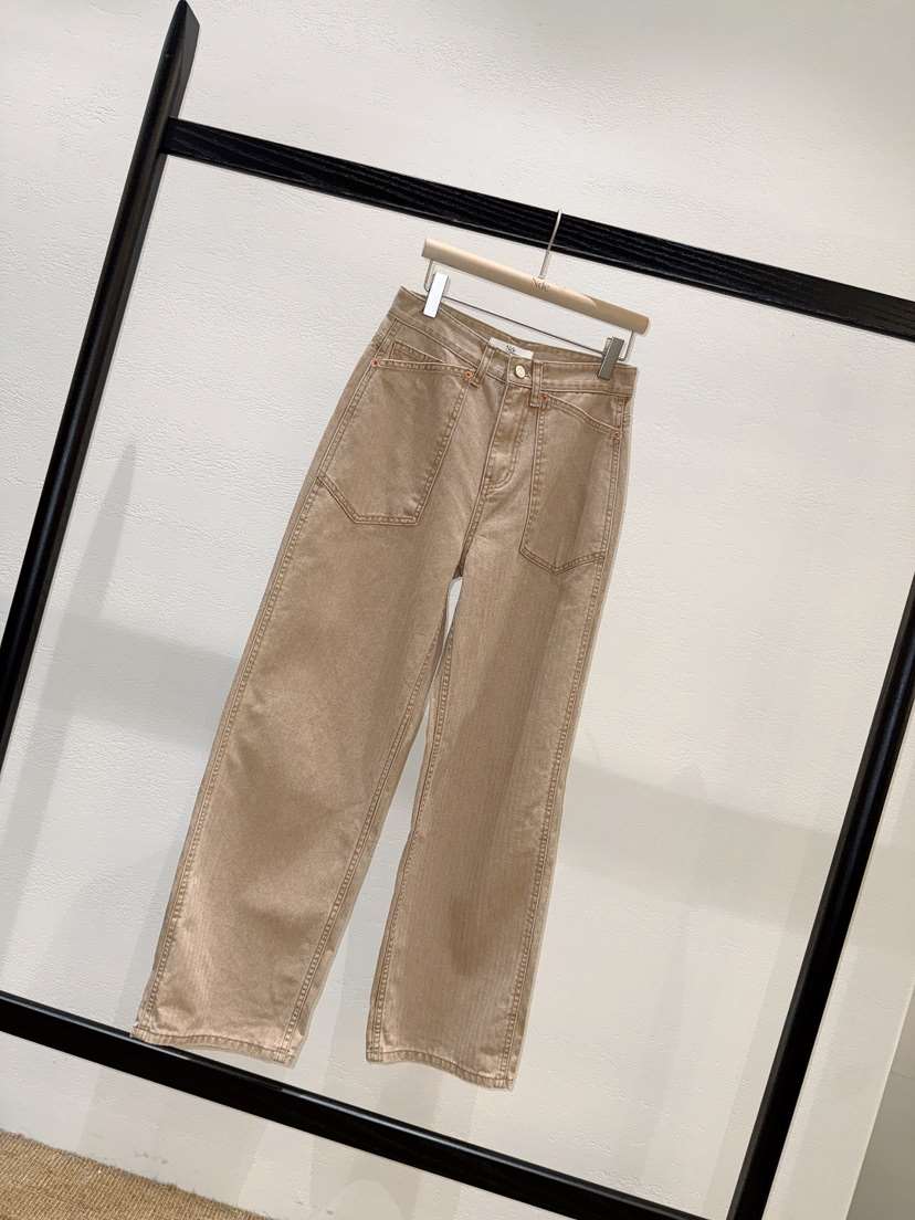 NDE韓國直郵女裝新品熱賣時尚真品人氣26春夏牛仔褲口袋工裝BOHEME_NDE牛仔褲