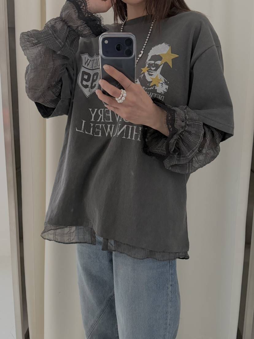 FRANC—L韓國代購女士新品人氣推薦熱賣職業長袖T恤假兩件FRANC長袖T恤