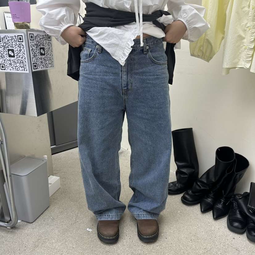 AMOEBA韓國直郵女裝新品真品休閑26春夏職業人氣熱賣牛仔褲AMOEBA牛仔褲