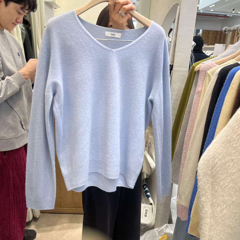 ORRD東大門代購女裝新款休閑人氣職業時尚26春夏針織衫V領ORRD針織衫