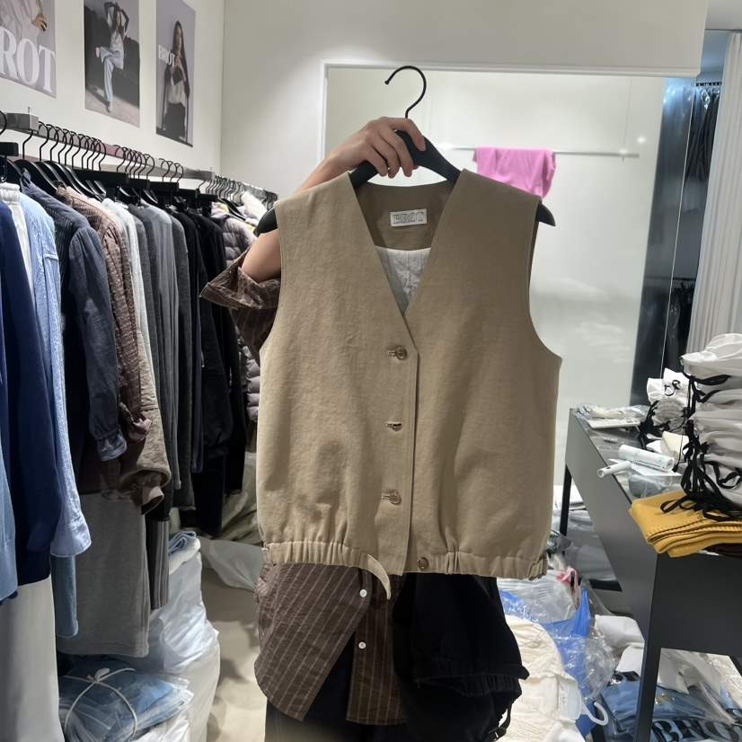 BROT東大門實拍女裝新品真品推薦熱賣休閑職業馬甲紐扣背心BROT馬甲