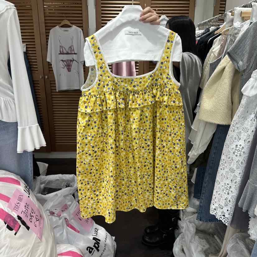 TRES BIEN韓國代購女裝新款人氣時尚休閑熱賣連衣裙棉質TRES BIEN連衣裙