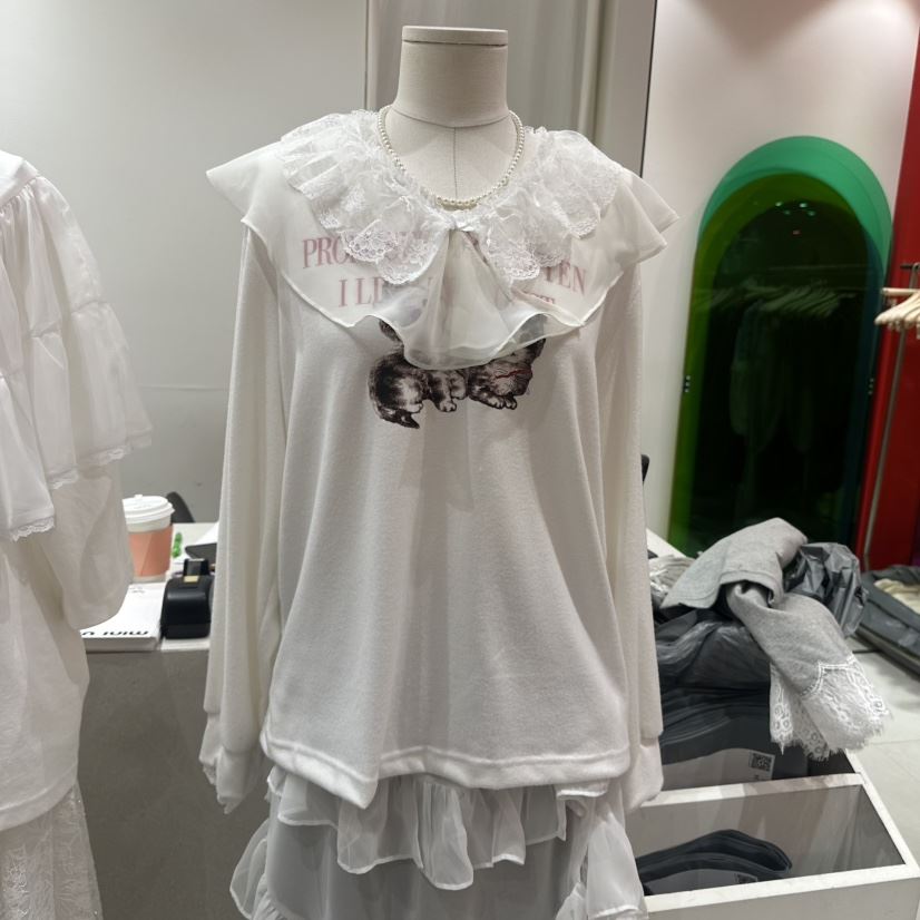 MINI UNNI韓國代購女裝新品時尚人氣職業熱賣推薦長袖T恤MINI UNNI長袖T恤