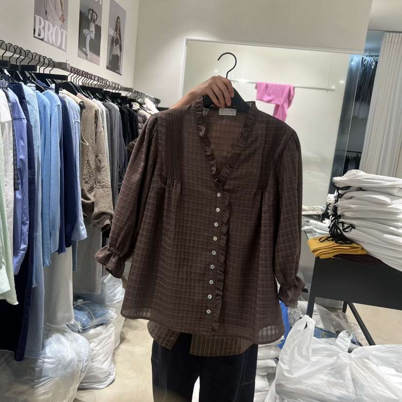 BROT東大門直郵女裝新品時尚真品休閑職業推薦襯衫蕾絲衫BROT襯衫/蕾絲衫