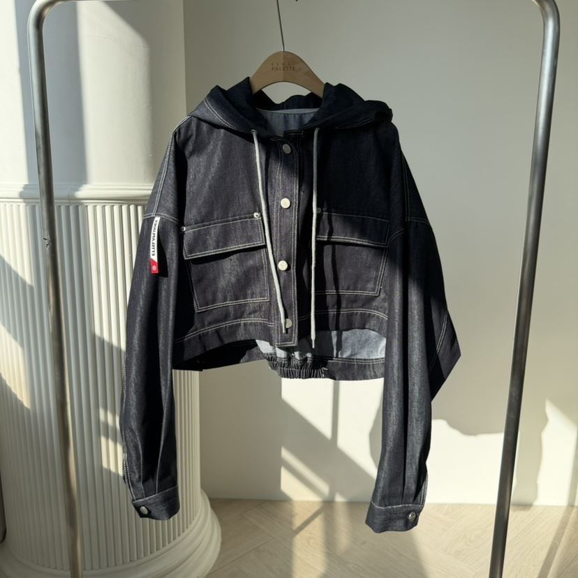 PALETTE-Q東大門實拍女士新品時尚熱賣26春季休閑夾克連帽PALETTE-Q夾克