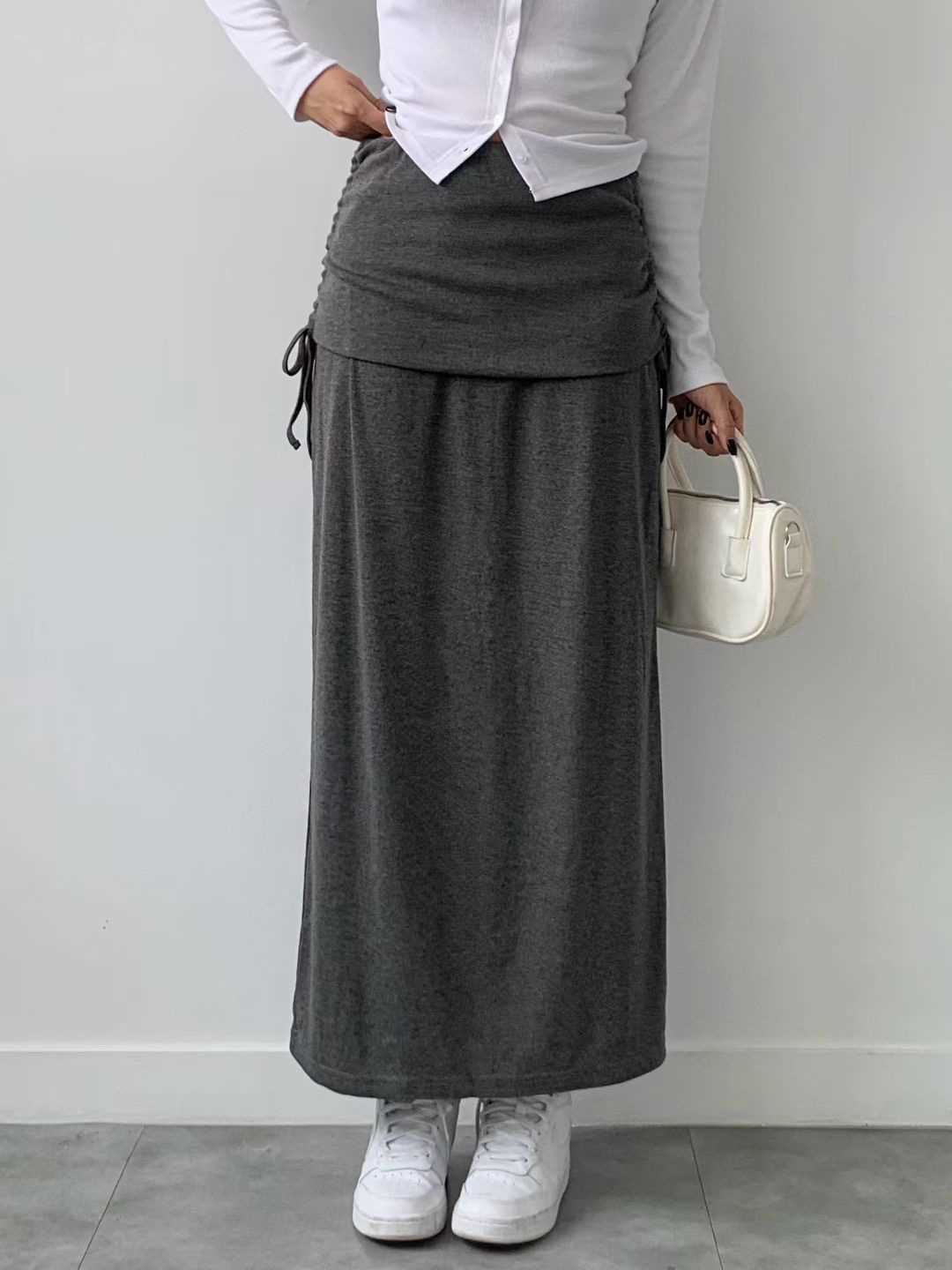 BRAND MARKET-브랜드마켓-T東大門直郵女士新款休閑長裙褶皺BRAND MARKET-2件起長裙