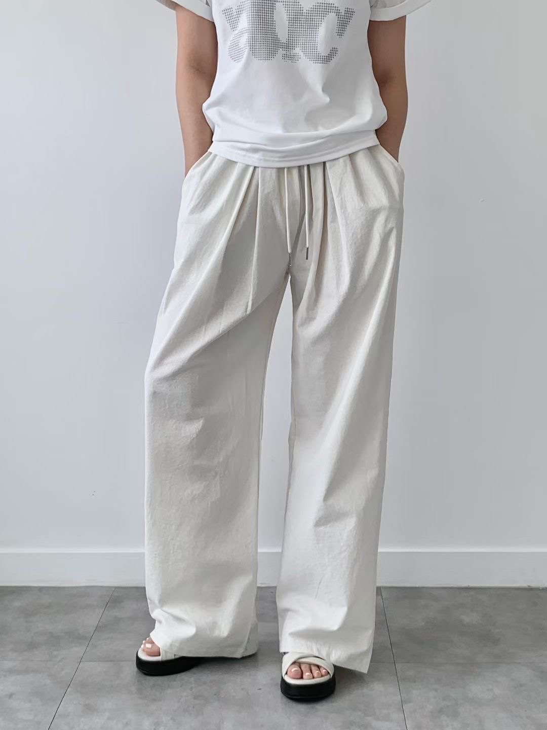 BRAND MARKET-브랜드마켓-T東大門直郵女士新品職業休閑褲闊腿褲棉質BRAND MARKET-2件起休閑褲