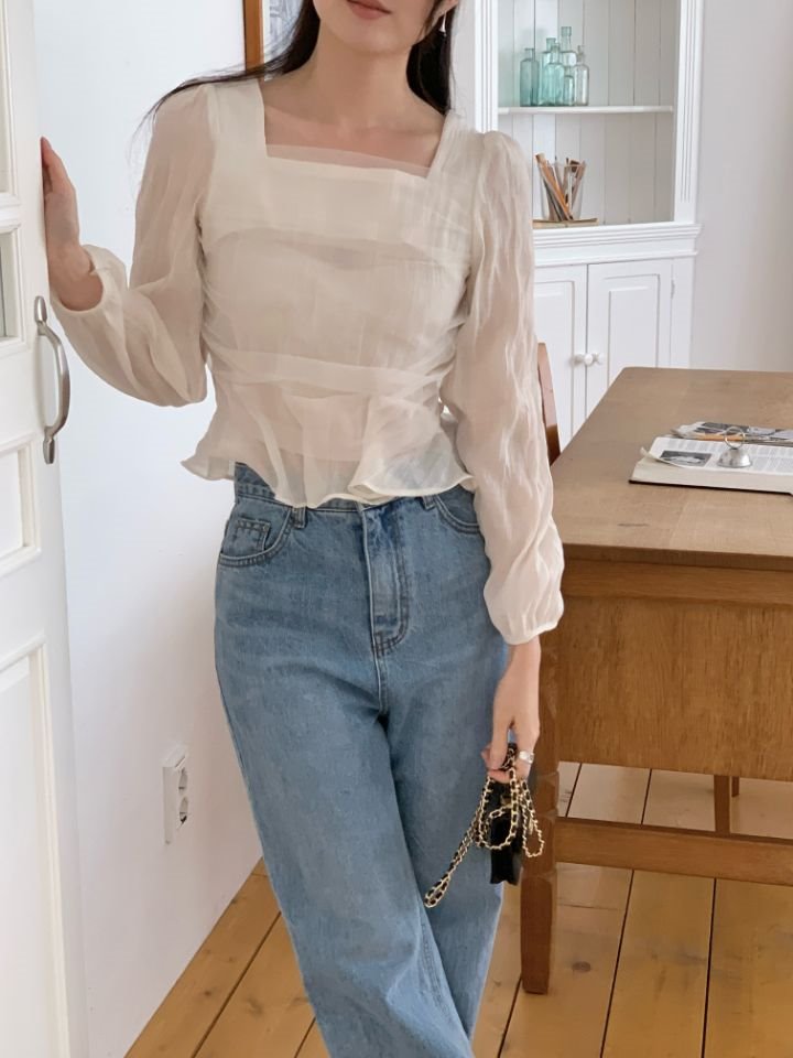 CRONG韓國直郵女裝新品休閑職業熱賣人氣真品推薦襯衫蕾絲衫CRONG襯衫/蕾絲衫