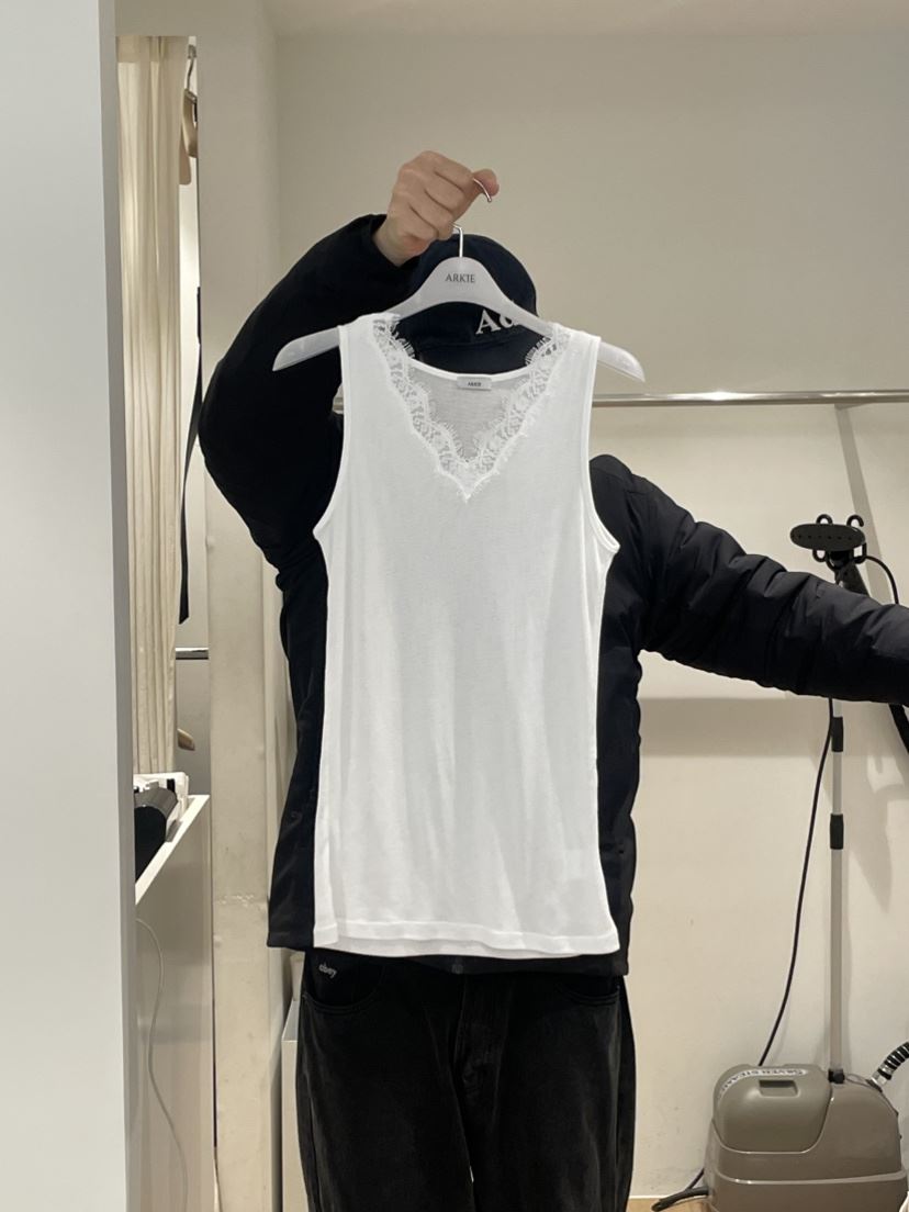 TAF韓國代購女裝新品職業熱賣真品時尚人氣推薦吊帶背心蕾絲TAF吊帶/背心