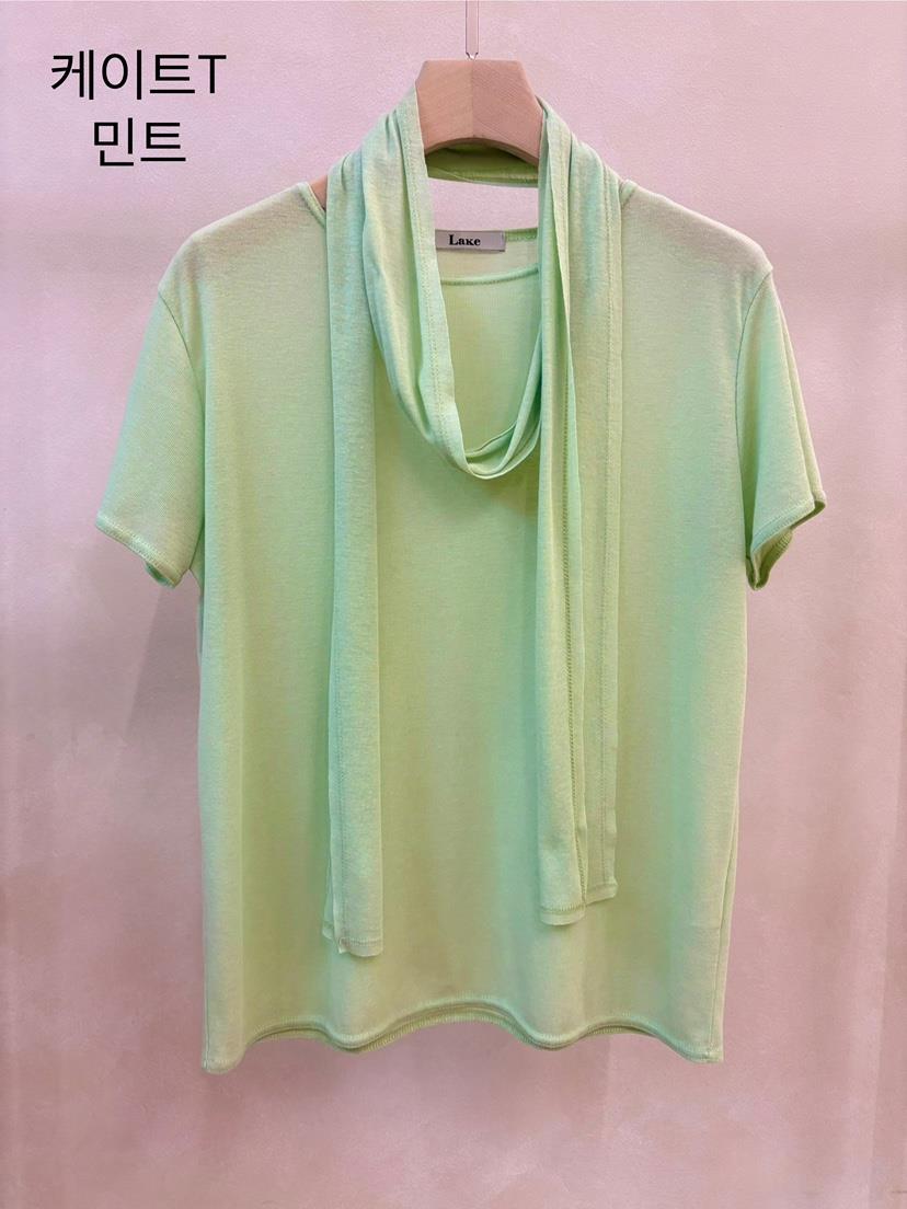 LAKE-A韓國直郵女士新品時尚休閑推薦職業熱賣T恤含圍巾Lake sideT恤