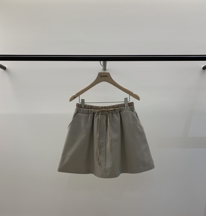 LA CREME韓國直郵女士新款真品職業26春夏推薦休閑短裙格子LA CREME短裙