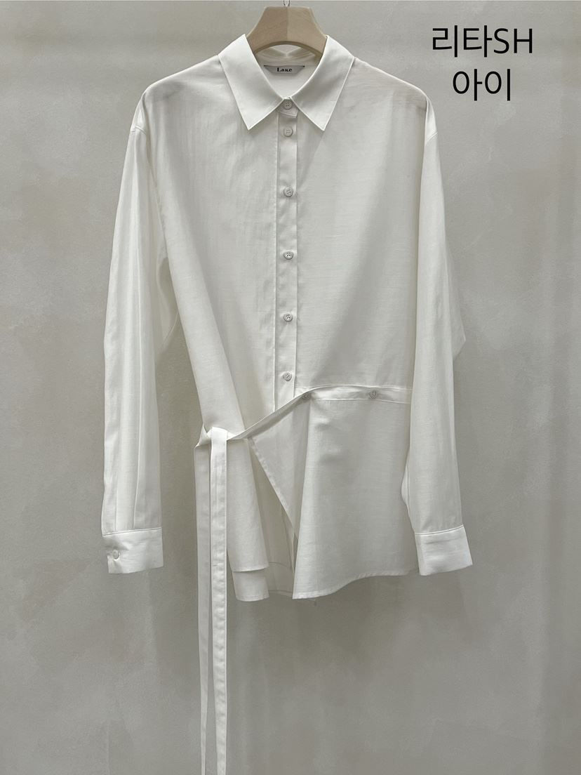 LAKE-A韓國直郵女士新款推薦真品職業時尚26春夏襯衫蕾絲衫Lake side襯衫/蕾絲衫