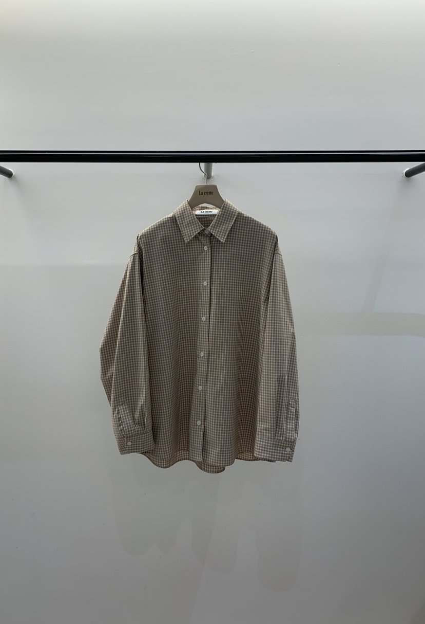 LA CREME東大門實拍女裝新品熱賣26春夏休閑襯衫蕾絲衫格子LA CREME襯衫/蕾絲衫