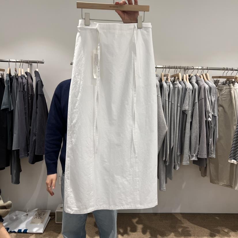 SELF SERVICE韓國直郵女士新品時尚人氣職業長裙含腰繩棉SELF SERVICE長裙