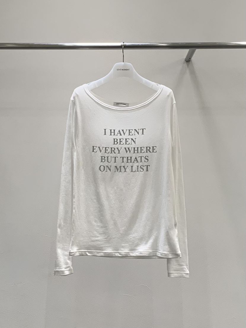 LOVE MOMENT東大門實拍女裝新品熱賣休閑人氣26春夏長袖T恤LOVE MOMENT長袖T恤
