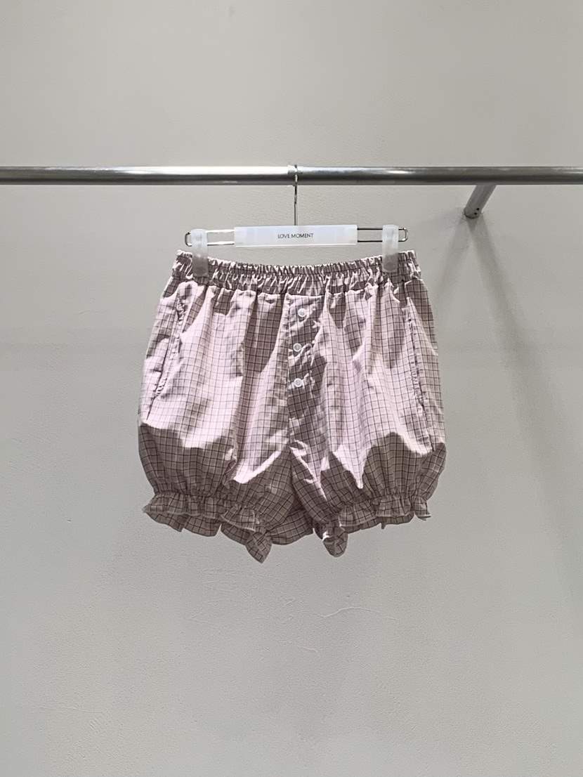 LOVE MOMENT東大門代購女士新款人氣26春夏推薦短褲格子LOVE MOMENT短褲