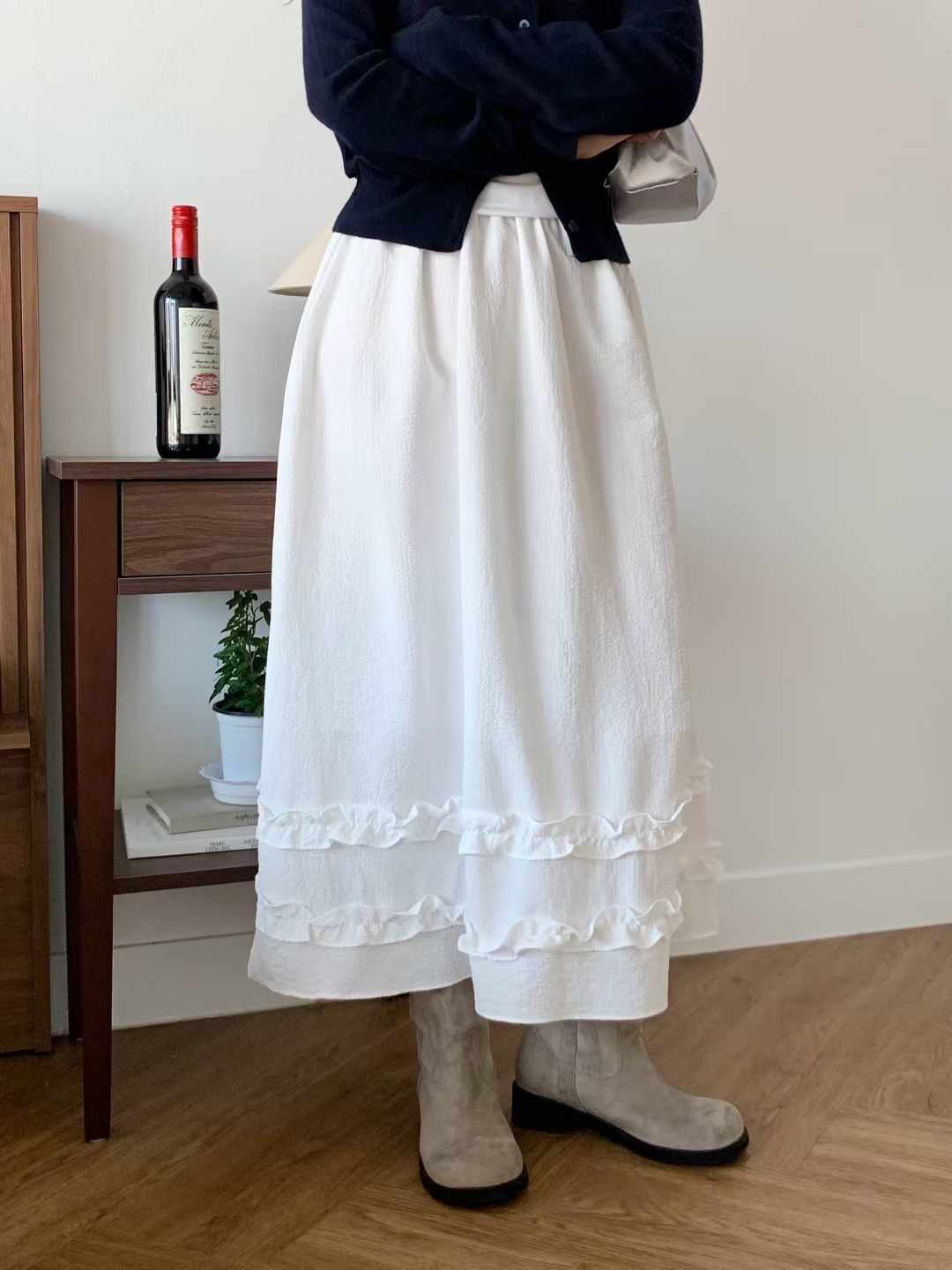 BRAND MARKET-브랜드마켓-T韓國代購女士新品熱賣長裙荷葉邊BRAND MARKET-2件起長裙