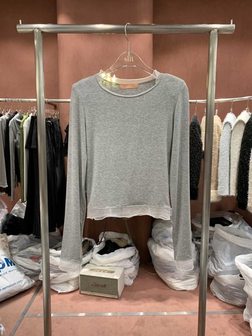 SLIT韓國代購女裝新款真品職業熱賣時尚人氣休閑26春夏長袖T恤SLIT長袖T恤