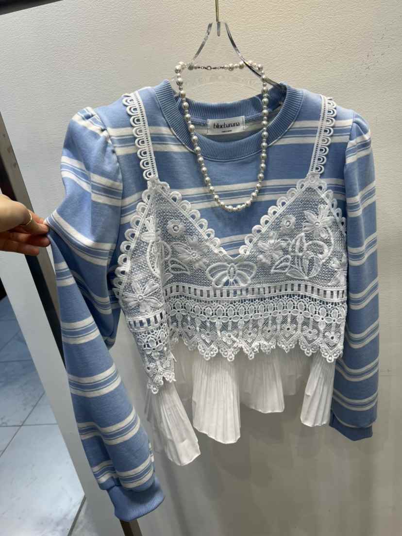 BLUE BANANA東大門直郵女士新款26春夏時尚熱賣職業長袖T恤BLUE BANANA長袖T恤