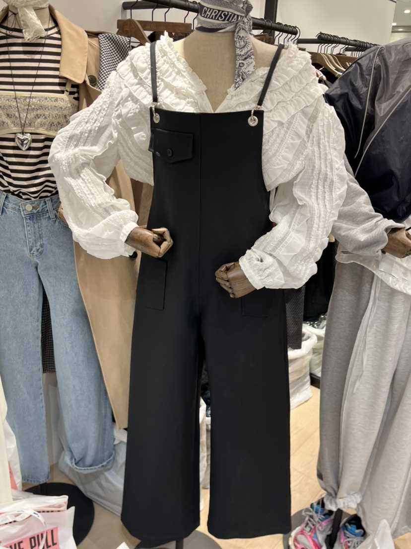 LOVE PULL韓國直郵女裝新款人氣26春夏休閑背帶褲不含內搭LOVE PULL背帶褲